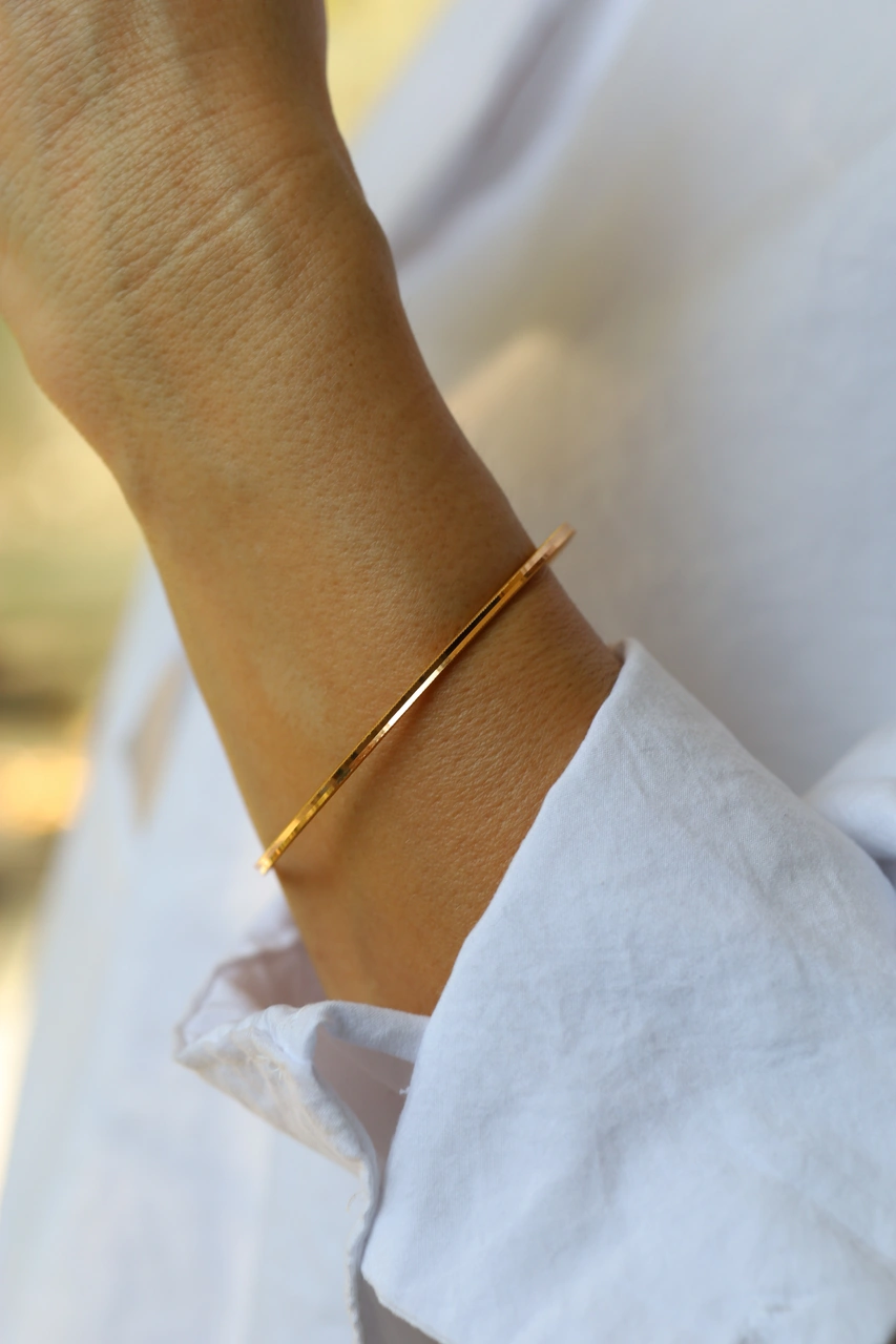 10 Gram 22 Ayar Altın Yatırımlık Işıltılı Ajda Bilezik İşçiliksiz Blzk220005