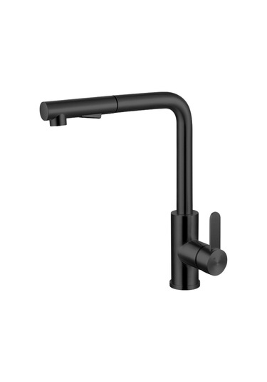 Crauf Attivo 4070 Füme Siyah Spiralli Mutfak Eviye Bataryası Siyah