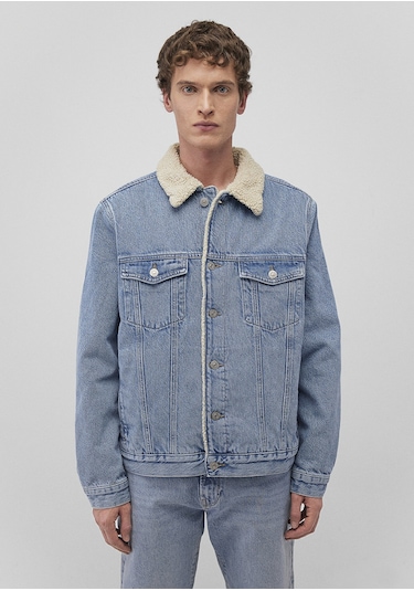 Mavi - Zander Classic Denim Suni Kürklü Açık Mavi Jean Ceket 0111214-88554 Mavi