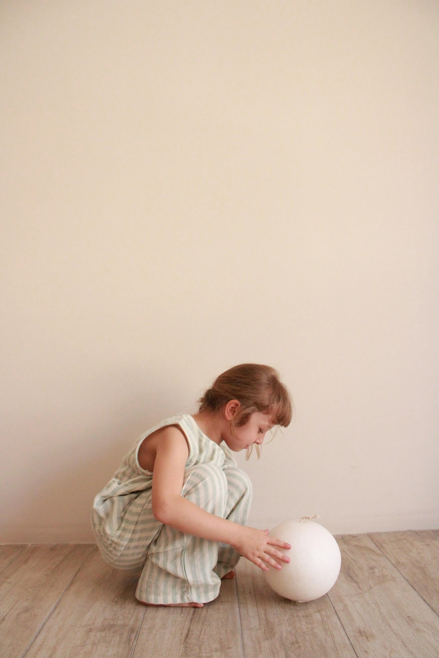 Yeşil Çizgili Asimetrik Cepli Müslin Takım Yeşil