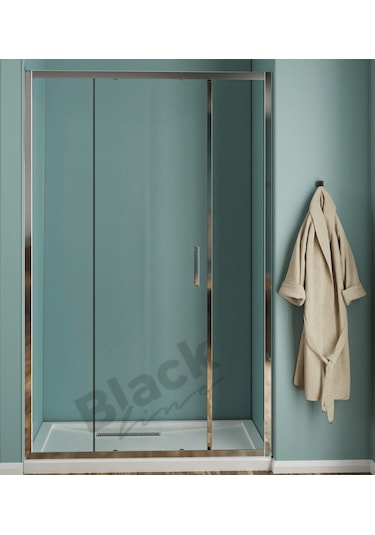 Blackline İki Duvar Arası Duvardan Duvara 5Mm Cam Duşakabin H:190 Şeffaf