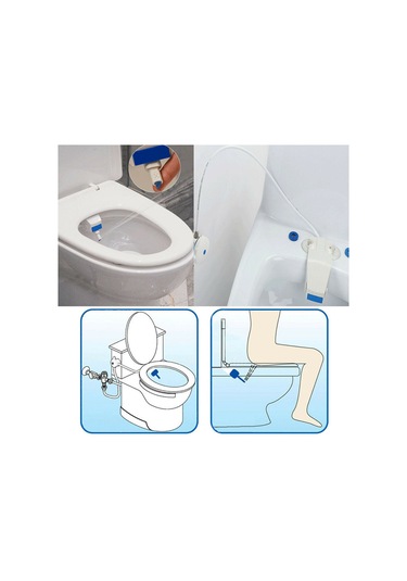 Homyl Banyo Su Spreyi Elektrikli Olmayan Mekanik Bide Klozet Beyaz