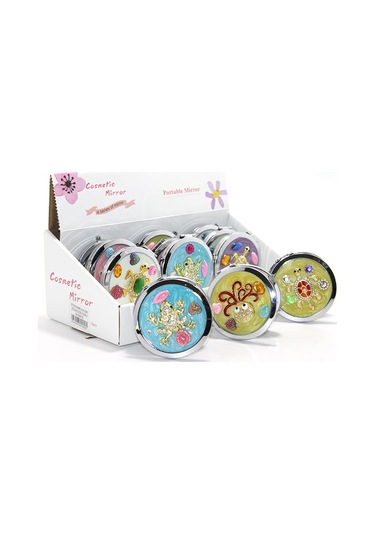 Kabartmalı Desenli El Aynası Renksiz