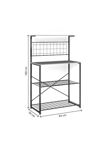 Çok Amaçlı Dolap Mutfak Rafı Bango Masa Füme 1435