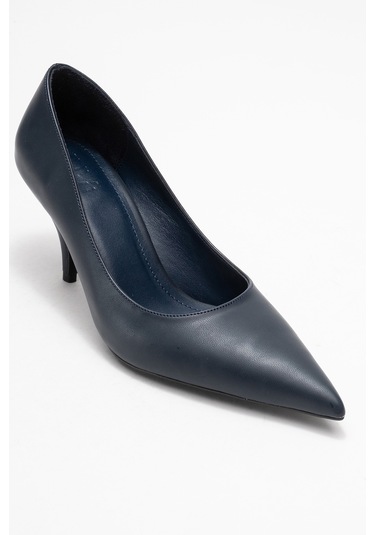 Marcus Lacivert Cilt Kadın Topuklu Ayakkabı Lacivert Cilt