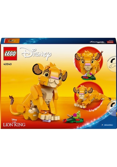 LEGO® Disney Yavru Aslan Kral Simba 43243 - 6+ Oyuncak Yapım Seti (222 Parça)