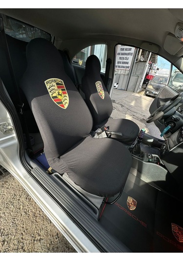 Üniversal Her Araca Uyumlu Prsch Siyah Servis Kılıfı Ön Arka Takım