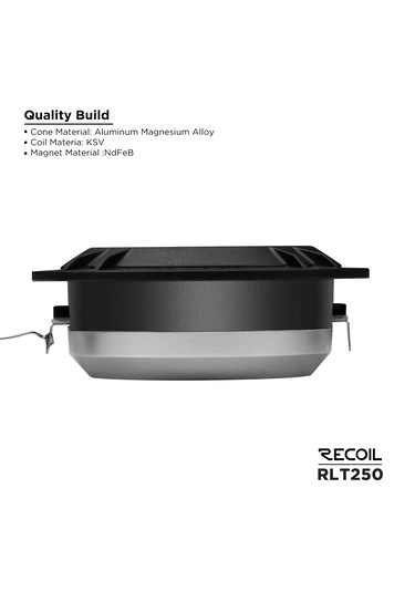 Recoil Rlt250 Slim Bullet Super Tweeter 240w