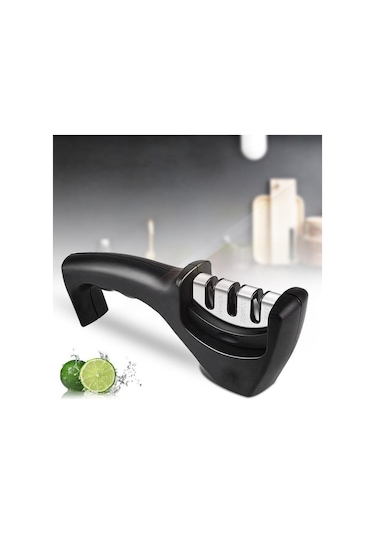 Siyah Üç Aşamalı Hızlı Elmas Tungsten Çelik Kalemtıraş Ev Mutfak Aracı