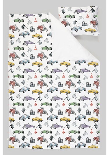 Organik Tek Kişilik Nevresim Takımı 160x220 - Hızlı Ve Eğlenceli Renkli