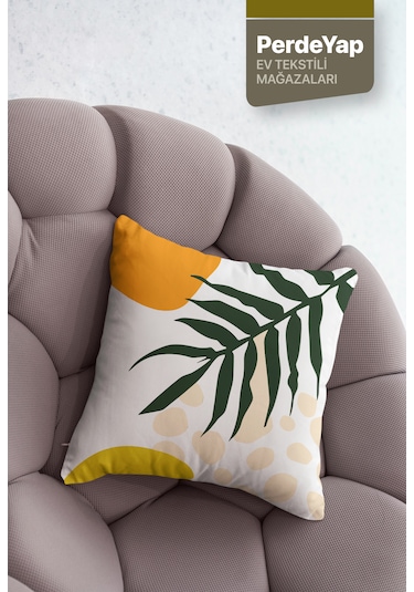 Tropikal Orman Çiçekleri Desenli 4lü Kırlent Kılıfı