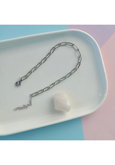 Çelik Bileklik Unisex Ataç Model Hediyelik Çelik Bileklik Altın