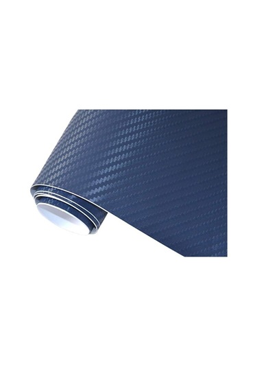 152cmx1mt Mavi Karbon Folyo 3d Hava Kanallı Araç Kaplama Folyosu
