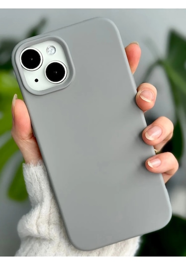 İphone 13/14 Uyumlu Lansman Kılıf Leke Kir Su Tutmayan Yüzey İçi Kadife Mükemmel Hissiyat Gri