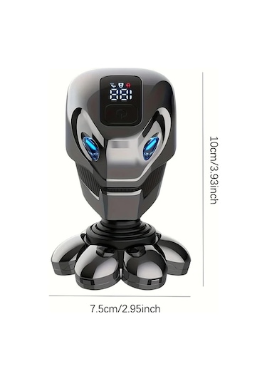 Xuweiwei Gri Chın 7d Usb Sarjli Erkek Tiras Makinesi Islak Kuru Kullanim 5li Bakim Seti Sakal Duzenleyici