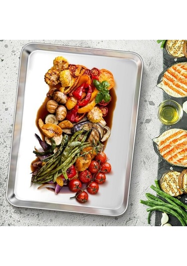 Ulzyvf X X Toksik Tepsisi Sayfası, Passız, Paslanmaz Olmayan, Kurabiye Fırın Çelik Çelik Büyük 17.6 13 1 '' '' '' Yn Çelik