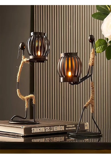 Pabk Çay Mumları İçin Metal Şamdan Heykelciği 252825716 Diğer