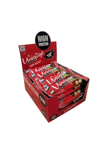 Uniq2Go Chocodark Fındıklı Protein Bar 38 Gr 16 Adet