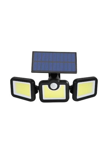 Muratech Solar Sensörlü Led Projektör Hareket Algılayıcılı Güneş Enerjili Bahçe Lambası Dış Me Ay Siyah