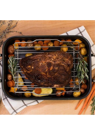 Hindi Izgarası Hindi Kızartma Tepsisi, Ayarlanabilir Paslanmaz Çelik Kızartma Tepsisi, V Şeklinde Kaburga Kızartma Rafı