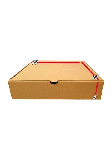 Baskısız Pizza Kutusu 22x22x5 100 Adet