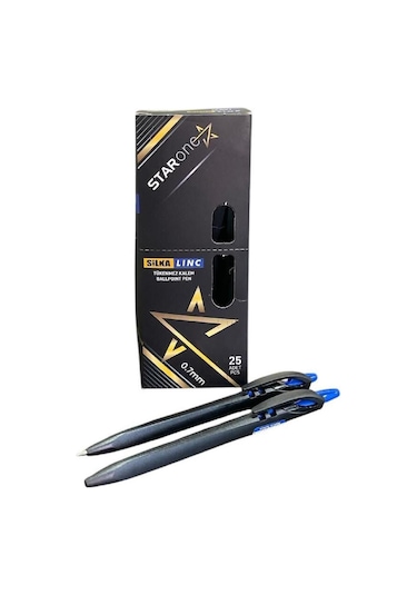 Silka Linc Starone Tükenmez Kalem 0.7 Mm Mavi 25 Adet Mavi