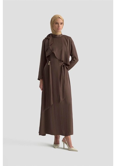 Armine Elbise 25kd1912 Kahverengi Kahverengi
