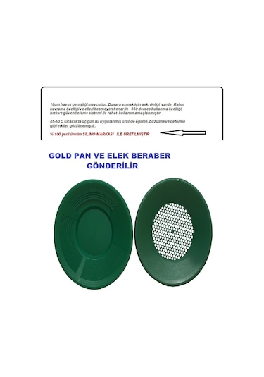 Altın Eleği Siyah Ve Pan Üstü Elek  Altın Arama Seti