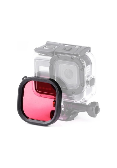 Gopro Hero8 İçin Kare Konut Dalış Renkli Lens Filtresi Siyah Orijinal Su Geçirmez Muhafaza Kırmızı Diğer