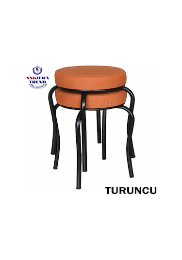 Tabure (Siyah Ayaklı) (2 Adet) - Mutfak Balkon Tabur...