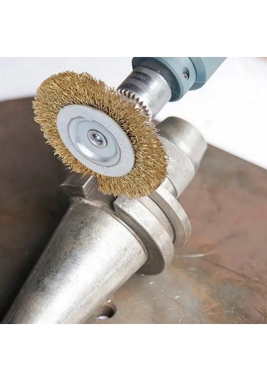 Tel Matkap Hobi Fırça 5+3 Pim 8 Parça Set Tel Fırça Seti Matkap Ucu Tel Fırça Pas Kir Boya Temizleme