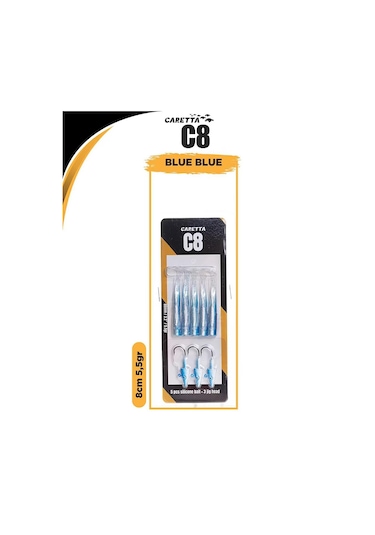 Caretta C8 8cm 5.5gr Silikon Yem Blue Blue