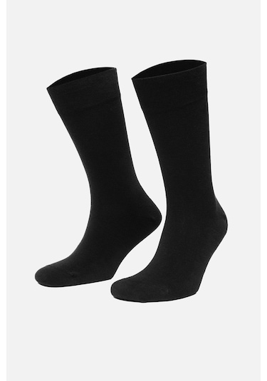 Mısırlı Erkek Organik Pamuklu Tekli Siyah Soket Çorap Siyah