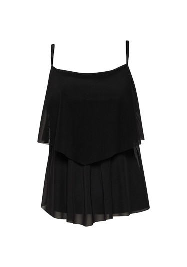 Defacto Regular Fit Tül Tankini-fall İn Love E3293ax25smbk81 Siyah