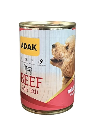 Adak Sığır Etli Yetişkin Köpek Konservesi 48 x 415 G