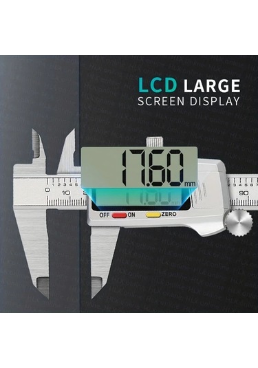 Boatshop1 15 24 Cm Yt Mikrometre Hlx 6 İnç Paslanmaz Çelik Dijital Verniye Kaliperi Lcd Ekranlı Hassas Ölçüm Aleti