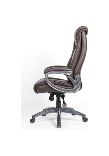 Boston Yönetici Koltuğu Suni Deri - Kahverengi 65x114-121,5x81 Cm