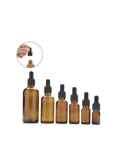 Amber Cam Şişe 50Ml Cam Damlalıklı