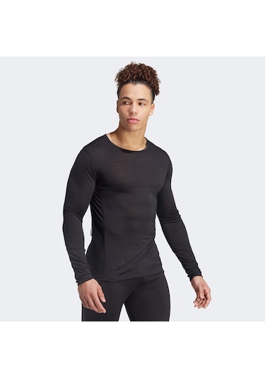 Adidas Xperior Merino 150 Midlayer Erkek Siyah Uzun Kollu Antrenman İçliği Hz8559