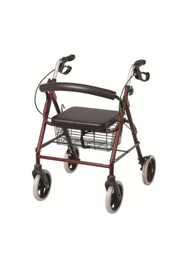Rolatör 4 Tekerli Yürüteç Rollatör Lüx Oturaklı