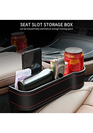 Tenfowee Araç İçi Depolama Kutusu - Abs & Pu Deri, Kahverengi, Yolcu Tarafı İçin Pratik Organizasyon Çözümü