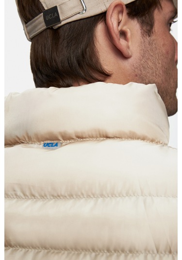 Blume Koyu Bej Fermuarlı Ve Cepli Polyester Standard Fit Erkek Yelek Koyu Bej