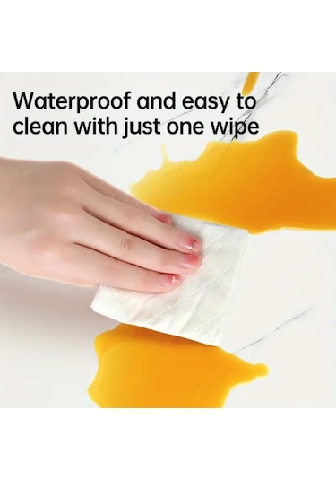 Periboia Vinil Beyaz Mermer Desenli Alüminyum Plastik Duvar Stick Karışık Renkli