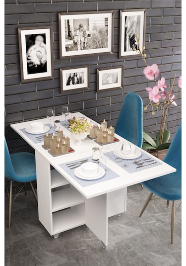Dekorfim DF01107B Pratik Katlanır Masa Mutfak ve Yemek Masası