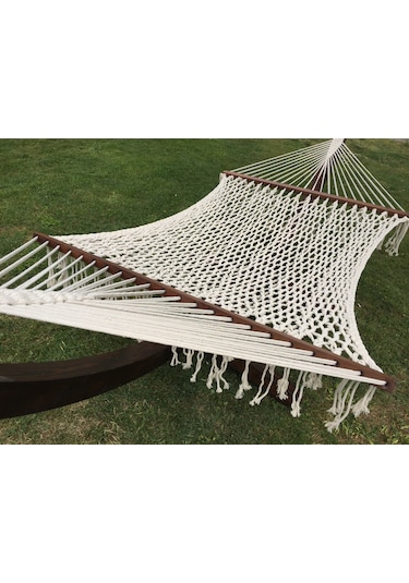 Bilenhamak Çift Kişilik Düğümsüz Lüks Hamak (150 Cm Genişlik) Beyaz