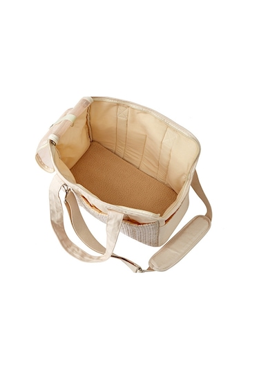 Cbtx Taşınabilir Pamuk Kanvas Gezi Omuz Kedi Çantası Bej