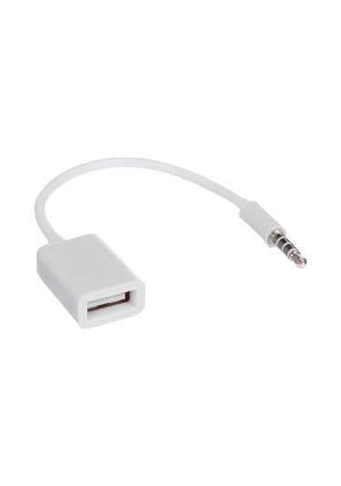 Skycity Araç Aux Mp3 Ses Kablosu - 3.5mm Erkekden Usb 2.0 Dişiye Otg Adaptörü