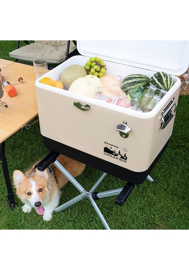 Kingcamp Premium Cooler Box 51 Lt. Soğutucu Buzluk Bej