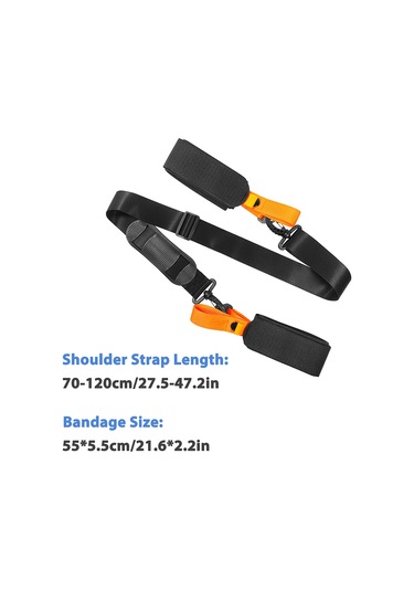Geeksen Siyah D Modeli Kayak Taşı Sabitleyici Kayışları: Ayarlanabilir Omuz Kayışı, Nilon+eva Malzeme, Taşımayı Kolaylaştırır Diğer