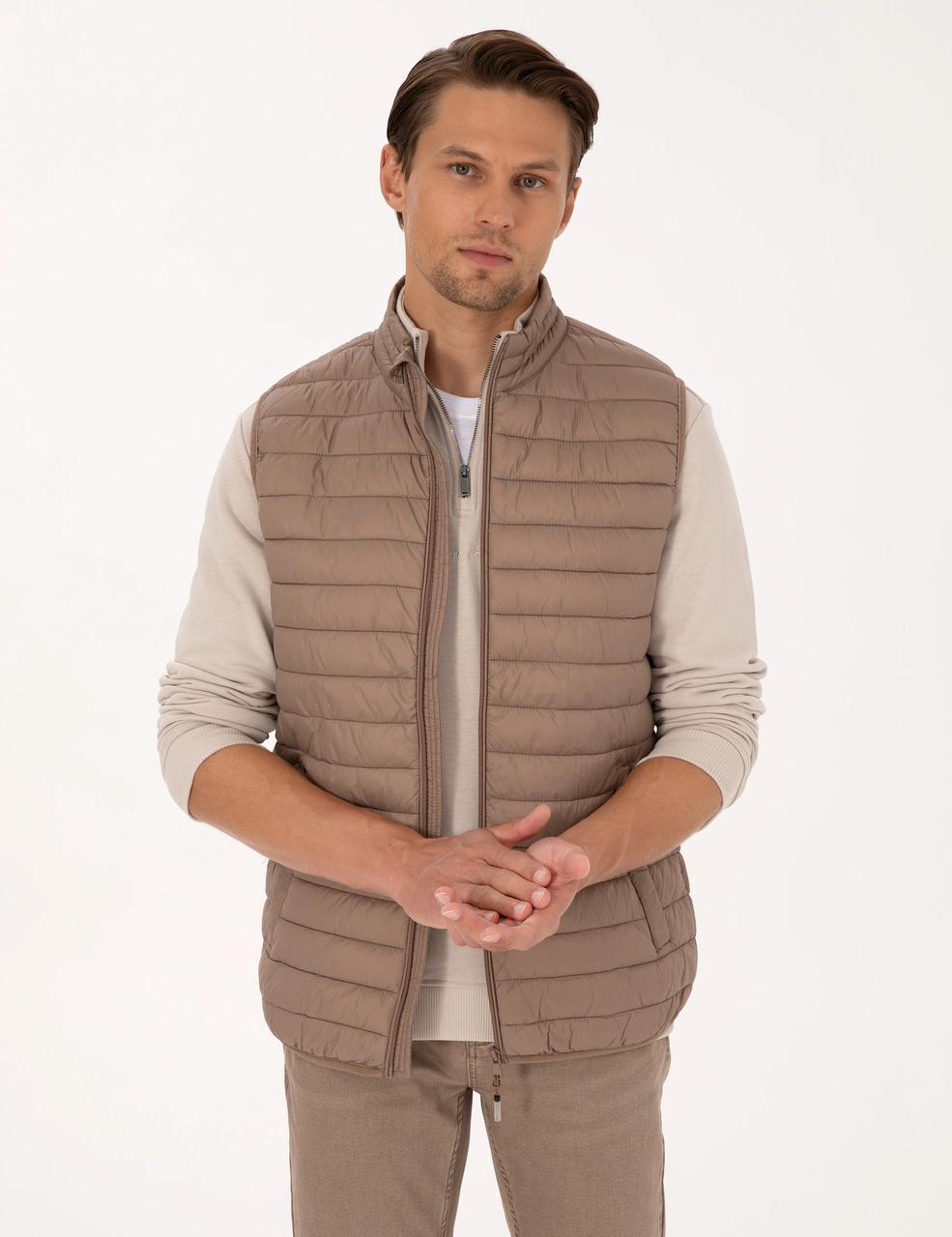 Pierre Cardin Erkek Vizon Mont Yelek 50313897-vr052 Vizon